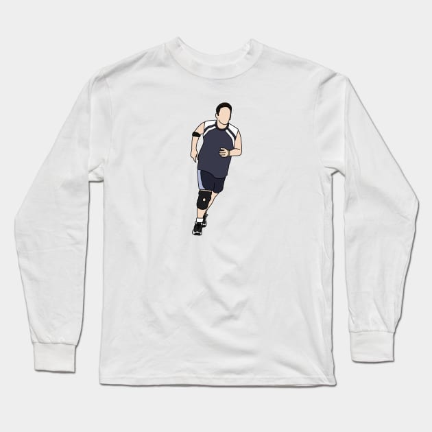 Michael Scott Basketball Long Sleeve T-Shirt by Eclipse in Flames